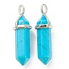 Synthetic Turquoise Pointed Pendants G-M378-01P-A28-2