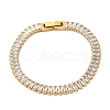 Cubic Zirconia Tennis Bracelet BJEW-M301-04G-01-1