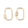 Brass Screw Carabiner Lock Charms ZIRC-I041-05G-2