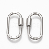 Brass Screw Carabiner Lock Charms LS-KK-T047-07P-2
