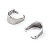 Tarnish Resistant 304 Stainless Steel Snap on Bails STAS-R048-9x7mm-3