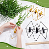 8Pcs 2 Styles Rhombus Iron Wall-mounted Vase AJEW-DR0002-97-3