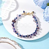 Natural Lapis Lazuli & Amethyst Chip Beaded Bracelets for Women BJEW-JB12526-01-1