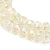 Electroplate Glass Beads Strands GLAA-Q105-03-04-3