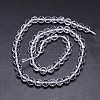 Faceted(64 Facets) Natural Quartz Crystal Round Beads Strands G-L411-34-8mm-2