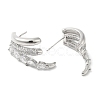 Crystal Rhinestone Claw Stud Earrings EJEW-D059-04P-01-2