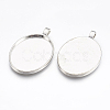 Alloy Pendant Cabochon Settings PALLOY-2422-P-FF-2