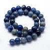 Dyed & Heated Natural Blue Aventurine Beads Strands X-G-I199-24-8mm-2