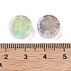UV Plating Rainbow Iridescent Acrylic Beads OACR-F009-07-3