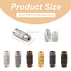 Kissitty 120Sets 6 Styles Column Brass Screw Clasps KK-KS0001-22-12