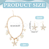 Handmade Reed Cane/Rattan Woven Dangle Earrings & Iron Rolo Chain Bracelets Jewelry Sets SJEW-WR0001-01-2