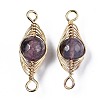 Natural Agate Link Connectors G-S359-321A-2