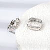Brass Micro Pave Cubic Zirconia Hoop Earrings KK-CBA5585-09P-2