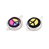 Polymer Clay Beads with CCB Plastic Frame Connector Charms CLAY-T022-35M-07-2