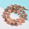 Natural Sunstone Beads Strands G-B044-B09-01-3
