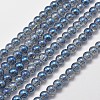 Electroplate Synthetic Crackle Quartz Bead Strands EGLA-J067-8mm-FR01-1