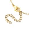 Rack Plating Brass Pave Colorful Cubic Zirconia Cube Link Necklaces NJEW-JN04999-5