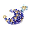 Imitation Austrian Crystal 5301 Glass & TOHO Round Seed Beaded Pendant PALLOY-MZ00179-4