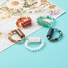 Mixed Stone Beads Finger Ring for Girl Women RJEW-JR00383-2