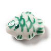 Handmade Printed Porcelain Beads PORC-F005-03F-2