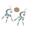 7 Pairs Gemstone Dangle Earrings EJEW-JE06710-5