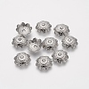 Multi-Petal 201 Stainless Steel Flower Bead Caps STAS-L205-06P-1