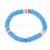 Handmade Polymer Clay Heishi Beads Stretch Bracelets BJEW-JB05304-2