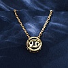 Brass Pave Cubic Zirconia Birth Stone Constellation Pendant Cable Chain Necklaces LS-NJEW-D334-01G-12-2