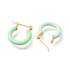 Brass Enamel Hoop Earrings for Women EJEW-M211-01LG-D-2