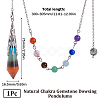 1Pc Natural Chakra Gemstone Dowsing Pendulums AJEW-SC0002-31P-2