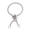 304 Stainless Steel Rolo Chains Slider Ring Findings RJEW-JR00443-02-1