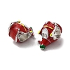 Christmas Theme Alloy Enamel European Beads PALLOY-D058-01P-04-3