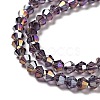 Transparent Electroplate Glass Beads Strands EGLA-S056-4mm-18-3