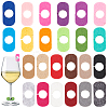 24Pcs 24 Colors Felt Wine Glass Charms AJEW-BC0004-20-1