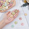 2 Bags Printed Wooden Buttons BUTT-GF0004-13-3
