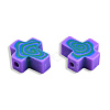Handmade Polymer Clay Beads CLAY-T020-30B-3