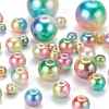 497Pcs 5 Style Rainbow ABS Plastic Imitation Pearl Beads OACR-YW0001-07B-7