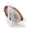 Printed Natural Agate Slice Stone Ornament DJEW-M011-02L-2