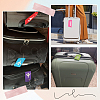 5Pcs 5 Colors Rectangle with Airplane Pattern Silicone Luggage Tag DIY-SP0002-77B-5