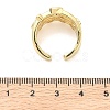 Brass Micro Pave Cubic Zirconia Cuff Open Rings RJEW-C158-02G-5