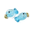 Handmade Dichroic Foil Lampwork Pendants DICH-G001-01G-07-2