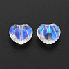 Electroplate Transparent Glass Beads GLAA-T022-24-B01-2