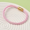 304 Stainless Steel with Polyester Metallic Cord Bracelets for Women BJEW-Z145-01G-31-3