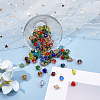 100Pcs 20 Colors Electroplate Transparent Glass Charms PALLOY-AB00140-4