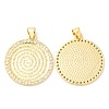 Brass with Cubic Zirconia Pendants KK-K332-16A-G-2