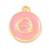 Golden Plated Alloy Enamel Charms ENAM-Q437-14Q-1