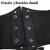 PU Leather Wide Elastic Corset Belts with Alloy Findings AJEW-WH0518-51-4