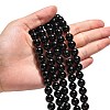 Synthetic Black Stone Beads Strands G-G088-10mm-5