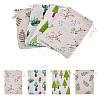 20Pcs 4 Styles Polycotton(Polyester Cotton) Packing Pouches Drawstring Bags ABAG-TA0002-09-1
