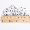 Acrylic Horizontal Hole Letter Beads PL37C9308-X-3